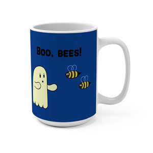 Boo, Bees! Dark Blue Mug 15oz