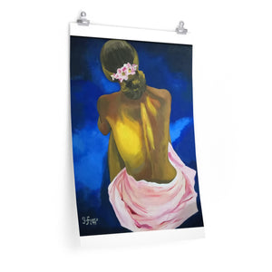 Sitting woman by Gina Premium Matte vertical posters