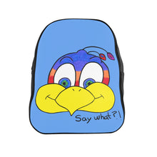 Say what?! light blue School Backpack