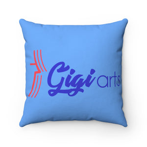 Gigiarts Logo light blue Spun Polyester Square Pillow