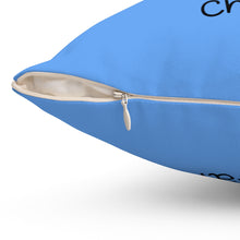 Cha, Cha, Cha!! light blue Spun Polyester Square Pillow