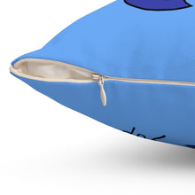 Yup light blue Spun Polyester Square Pillow