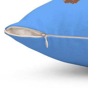 Droopy light blue Spun Polyester Square Pillow