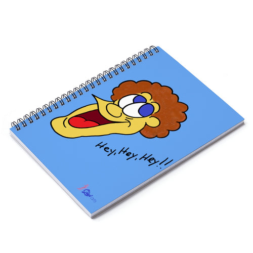 Hey, Hey, Hey!! Spiral light blue Notebook - Ruled Line