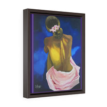 Sitting Woman by Gina Vertical Framed Premium Gallery Wrap Canvas
