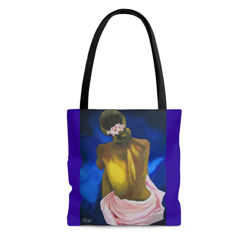 Sitting woman by Gina AOP Tote Bag
