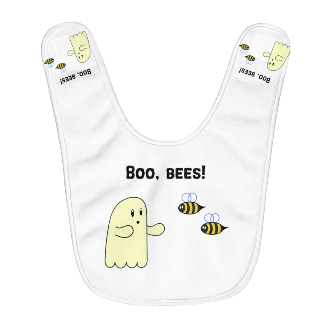 Boo, Bees! Fleece Baby Bib
