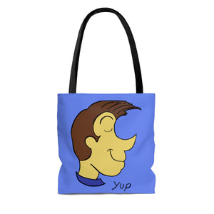 Yup light blue AOP Tote Bag