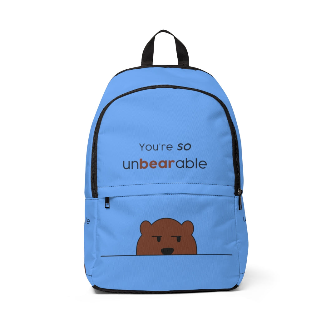 You're so unbearable light blue Unisex Fabric Backpack