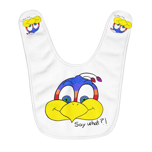 Say what?! Fleece Baby Bib